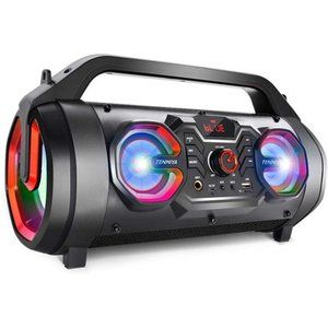 Portable Bluetooth Speaker with Subwoofer,Wireless Speakers with Booming Bass,FM